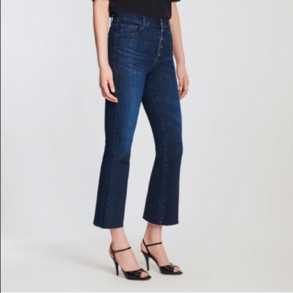 J Brand LILLIE HIGH-RISE CROPPED FLARE
